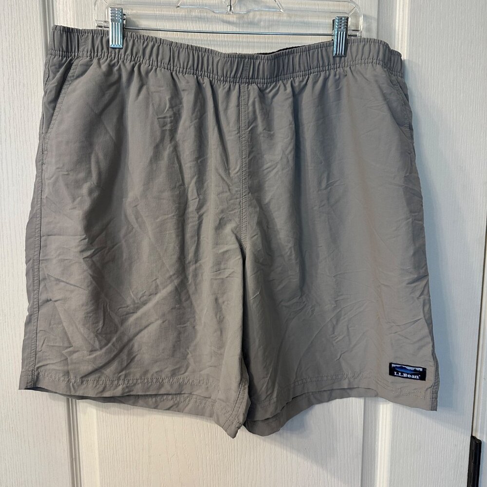 L. L. Bean | XXL Men's Mesh Lined Drawstring Swim Trunks Board Shorts Gray 40